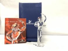 A SWAROVSKI FIGURE MAGIC OF DANCE ANTONIO 2003 IN ORIGINAL BOX, 20CMS