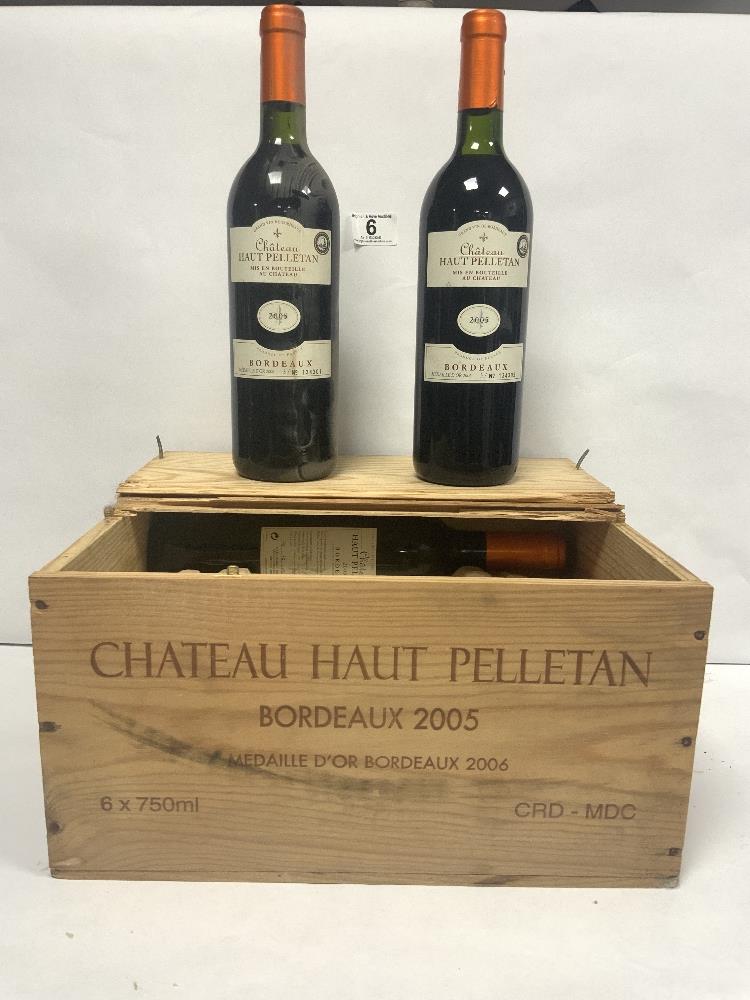 FIVE BOTTLES OF CHATEAU HAUT PELLETAN 2005 BORDEAUX NO 134303