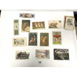 A SMALL COLLECTION OF POSTCARDS MAINLY OF PIGS