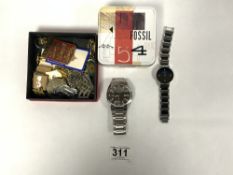 MIXED ITEMS BADGES, WATCHES, AND MORE