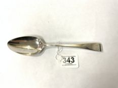 A GEORGIAN SILVER TABLE SPOON LONDON 1807- MAKER MARY SUMNER, 65 GRAMS