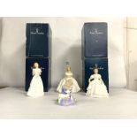 FOUR ROYAL DOULTON FIGURINES 'HEATHER' HN2956, 'WELCOME' HN3764, 'AMANDA' HN3635, AND 'MARY HAD A
