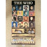 A FOLDING - THE WHO ALBUM POSTER 1981 WITH PORTRAITS ADVERTISING THE LP FACE DANCES