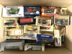 A LARGE QUANTITY OF BOXED MODELS OF YESTERYEAR AND DAYS GONE BY VEHICLES