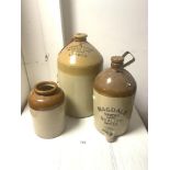 TWO LARGE STONEWARE JARS FOR B GRANT & CO LTD ST PANCRAS LONDON AND MAGDALE VINERY LTD, QUALITY