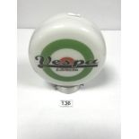 A SMALL REPRODUCTION VESPA PETROLEUM GLOBE