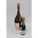 A MAGNUM DUMMY BOTTLE OF BOTTEGA ROSE GOLD AND A BOTTLE OF POL REMY-DEMI SEC