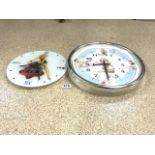 TWO PIN UP LINE WALL CLOCKS