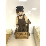 A FRANKLIN HEIRLOOM DOLL IN BOX ADVERTISING, COCA - COLA