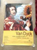 A QUANTITY OF LARGE POSTERS - VAN DYKE ROYAL ACADEMY OF ART AND OTHERS AS LISTED