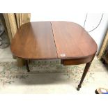 A REPRODUCTION MAHOGANY REGENCY FOLDING TOP TEA TABLE, 94 X 46 X 76CM