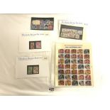 ONE SHEET OF ROCK AND ROLL AND RHYTHM AND BLUES STAMPS AND OTHER MIXED STAMPS