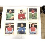 QUANTITY OF TYPHOO TEA CARDS OF FAMOUS FOOTBALL PLAYERS, DENNIS LAW, GORDON BANKS, GEORGE BEST,