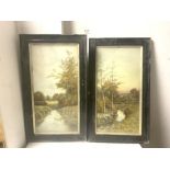 A PAIR OF PRINTS RIVER SCENES BY GEORGE OYSTON