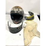 AN EDDIE IRVINE FORMULA ONE CRASH HELMET AND TWO VISORS, SIGNED