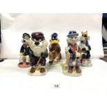 FIVE CERAMIC WARNER BROS CARTOON CHARACTERS MODELLED BY KEVIN FRANCIS, ALL 20CMS HIGH