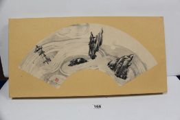 A JAPANESE WATERCOLOUR ON PAPER SIGNED BY TAKAMATSU ONO, OFFICIAL NATIONAL TRUST ARTIST OF
