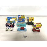 SIX BOXED CORGI TOYS, INCLUDING A 1967 MONTE-CARLO WINNER B.M.C MINI COOPER S AND FIVE OTHERS