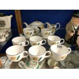 A 17 PIECE DOULTON CENTRAL PARK PATTERN TEA SET