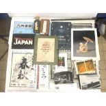 A COMPLETE ATLAS OF JAPAN, SIX WOODBLOCK PRINTS, JAPANESE COOKBOOK