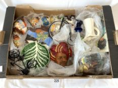 A BOSSON'S PLASTER WALL MASK, WORCESTER JUG, FOUR CARLTON WARE NOVELTY EGG CUPS ETC