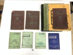 THREE MANUAL INSTRUCTIONS FOR THREE LITRE ALVIS SERVICE BOOKS FOR TRIUMPH AND INSTRUCTION MANUAL FOR