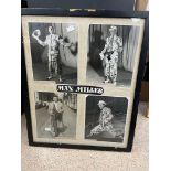 FOUR BLACK AND WHITE FRAMED AND GLAZED PHOTOGRAPHS OF BRIGHTON'S MAX MILLER