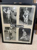 FOUR BLACK AND WHITE FRAMED AND GLAZED PHOTOGRAPHS OF BRIGHTON'S MAX MILLER