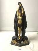 ART DECO STYLE FIGURE OF A DANCING LADY, 54CMS