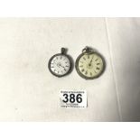 TWO VICTORIAN SILVER CASED FOB WATCHES S PAUL & JOHNSON AND MORE