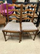A PAIR OF LADDERBACK CHAIRS