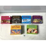 SIX HARRY POTTER CD SETS OF THE FILMS READ BY STEPHEN FRY
