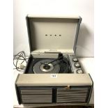 A 1960S BUSH PORTABLE RECORD PLAYER - TYPE SRP 41