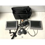 TWO TRAVEL DVD PLAYERS IN CASE