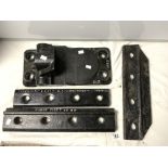 FOUR HEAVY IRON INDUSTRIAL BRACKETS