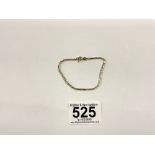 A SMALL 9CT GOLD BRACELET, 1.8 GRAMS