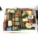 A QUANTITY OF VINTAGE TINS, INCLUDING A BOOK FORM VICTORIA BISCUIT CO TIN A MAZAWATTEE YULE TIDE