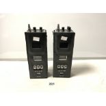 A PAIR OF CTVR SIX CHANNEL VINTAGE WALKIE TALKIES