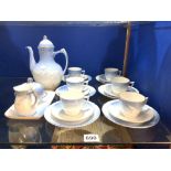 A COPENHAGEN B+G 593 - SEAGULL PATTERN 22 PIECE TEA SET