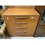 A G-PLAN CHEST OF FOUR DRAWERS, 72 X 44 X 76CMS