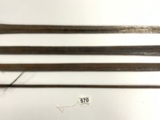 TWO ANTIQUE SIMILAR AFRICAN SPEARS