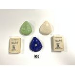 FOUR VINTAGE 1950'S SMALL PERFUMES IN CLAM SHELL AND BOOKFORM PLASTIC CASES FOR - EVENING IN PARIS