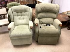 A PAIR OF ELECTRIC ARMCHAIRS, (£1000 OR MORE NEW)