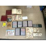 A QUANTITY OF STAMP ALBUMS - INCLUDES A ROYAL MAIL WITH WORLD STAMPS, THREE NEW AGE STAMP ALBUMS AND