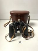 A PAIR OF CARL ZEISS FIELD GLASSES, 10 X 50 IN LEATHER CASE