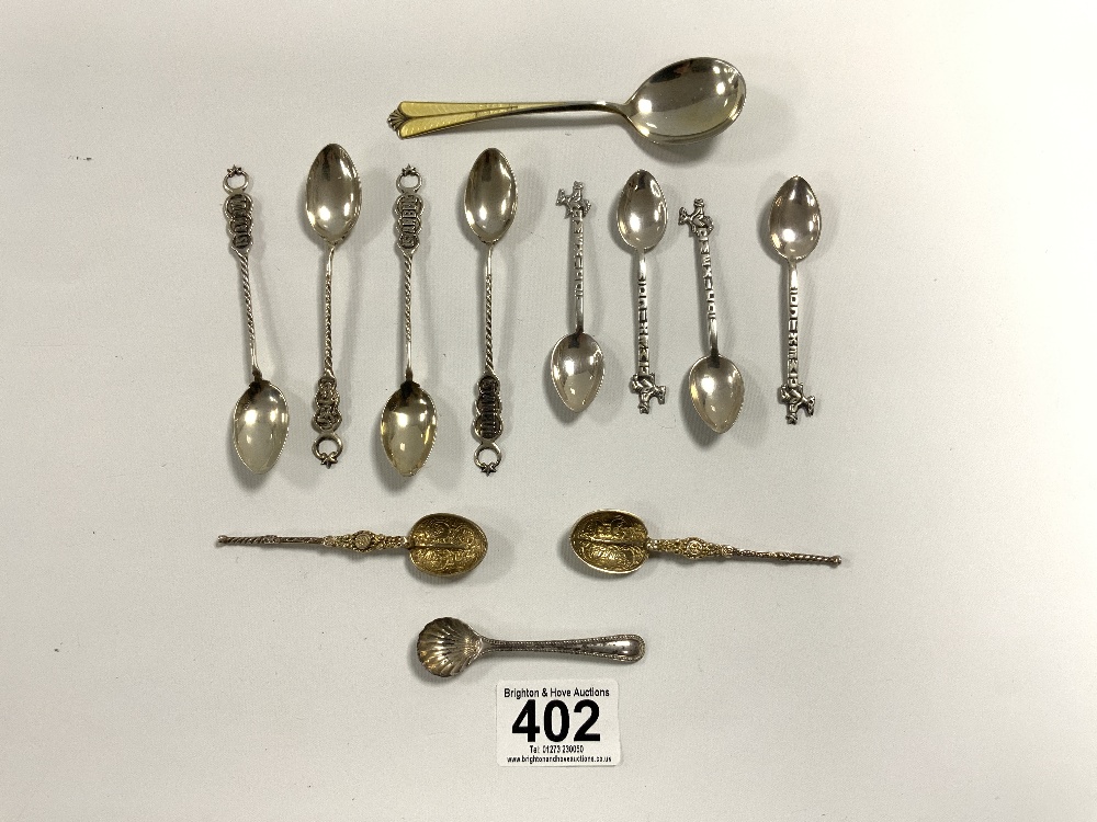 MIXED SILVER/WHITE METAL SPOONS