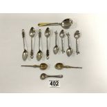 MIXED SILVER/WHITE METAL SPOONS