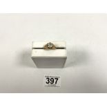 375 GOLD SOLITAIRE RING WITH CUBIC ZIRCONIA U SIZE