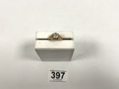 375 GOLD SOLITAIRE RING WITH CUBIC ZIRCONIA U SIZE