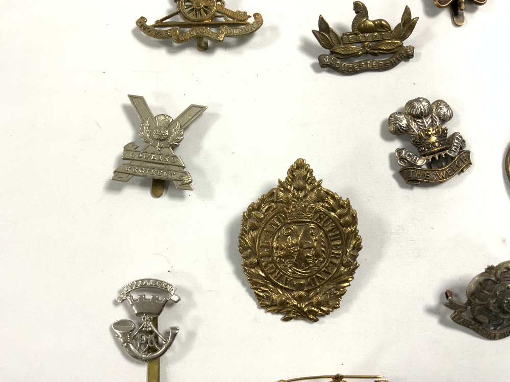 FIFTEEN MILITARY CUP BADGES AND A ROYAL CORPS BROOCH - Image 3 of 10